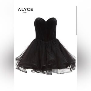Alyce Paris Kalani Hilliker Ballet Collection Cocktail Prom Dress Velvet Corset